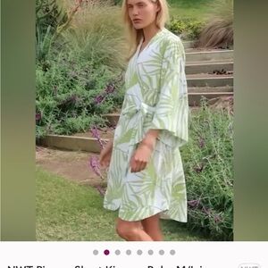 PRICE DROP NWT Piyama Short Kimono Robe XXL in Jungle Palm print